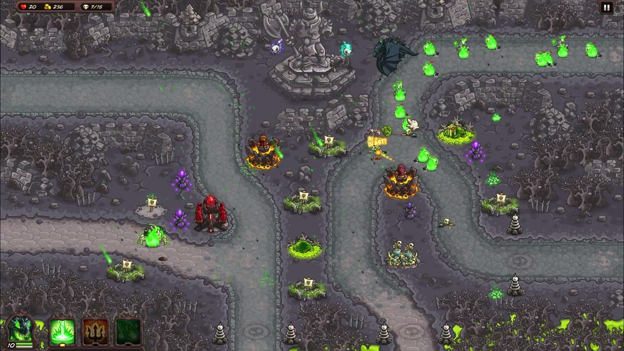 Kingdom Rush Vengeance — Уровень 28 — Древние призраки — 3 звезды — (ПК) Игровой процесс FULL HD ...