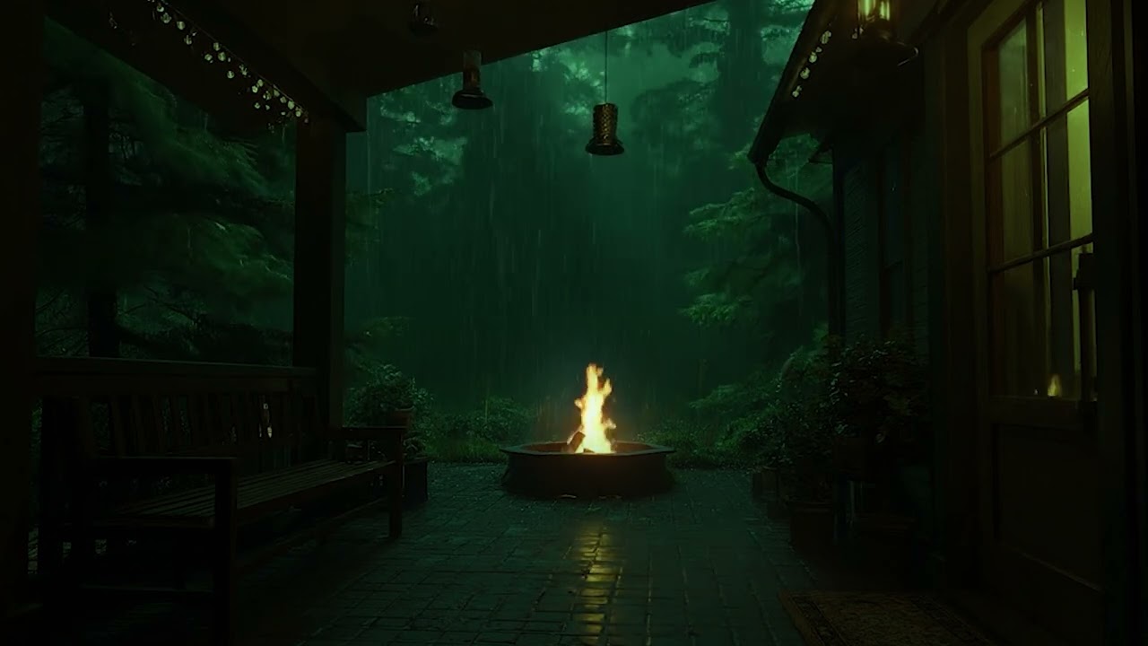 Midnight Rainstorm and Rolling Thunder – Peaceful Nature Sounds for Deep Sleep Therapy