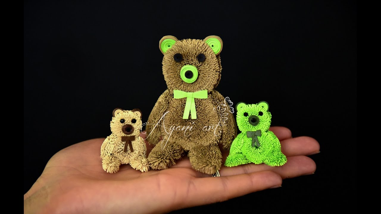Tutorial Quilling - Osito 3D Filigrana de Papel