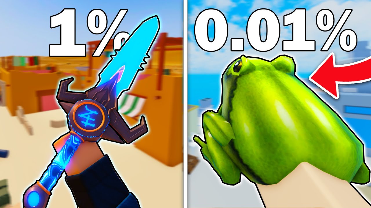 Using my RAREST MELEES in Roblox Arsenal.. PART 2