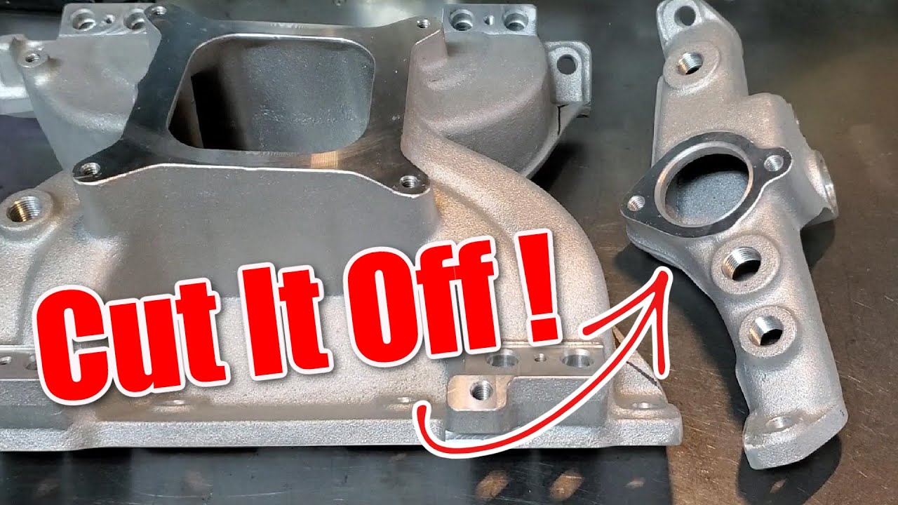 How to remove an intake manifold water cross over.  Pontiac Rebuild, Part 10