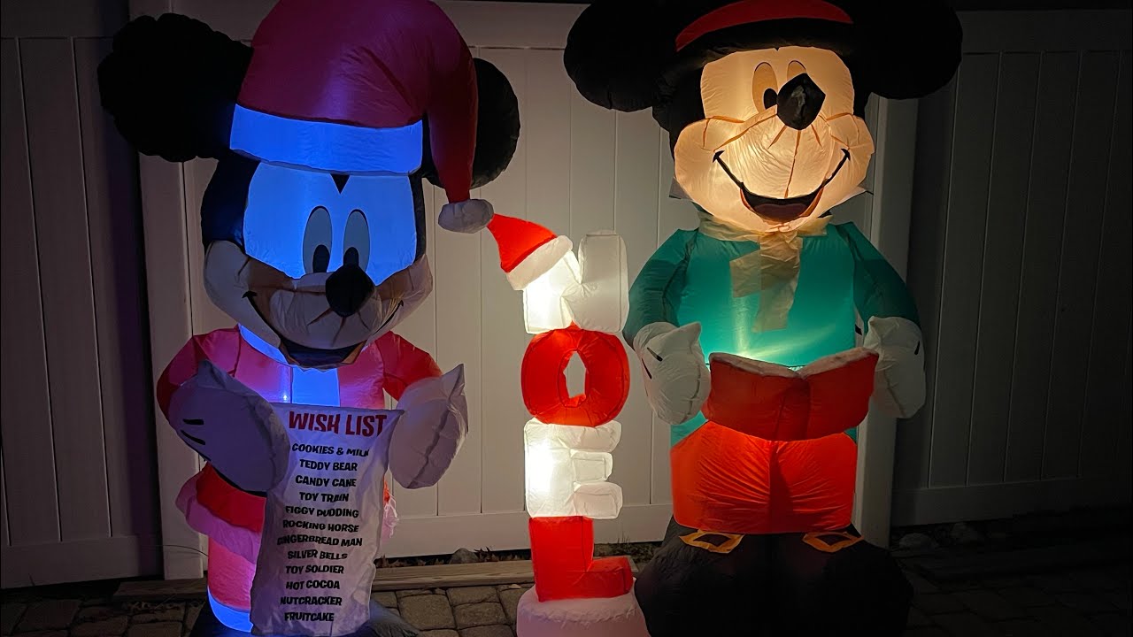 Disney Huge Mickey Mouse NOEL Airblown Inflatable Christmas Unboxing