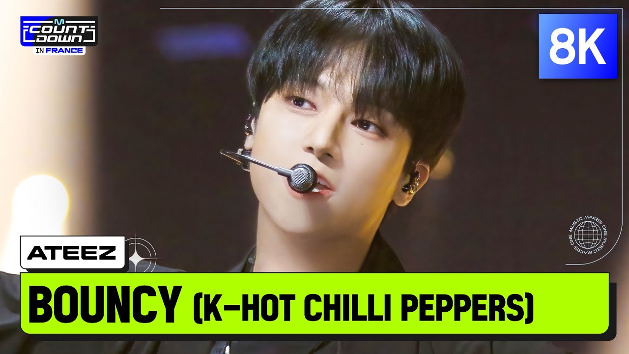 [8K] ATEEZ (에이티즈) - BOUNCY (K-HOT CHILLI PEPPERS) | MCOUNTDOWN IN FRANCE
