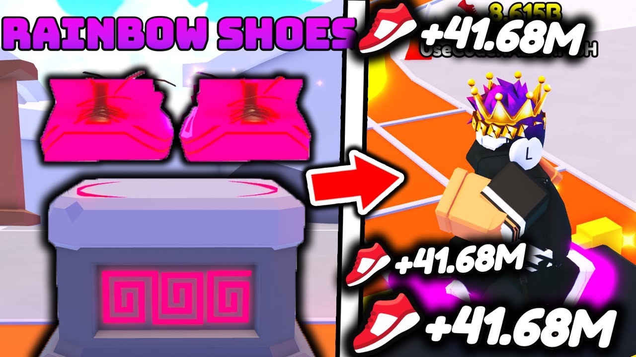 I Bought FASTEST RAINBOW SHOES and Became FASTEST PLAYER in Roblox Track Race Simulator..