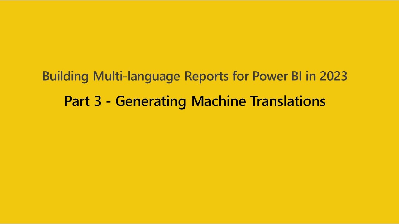 Generating Machine Translations