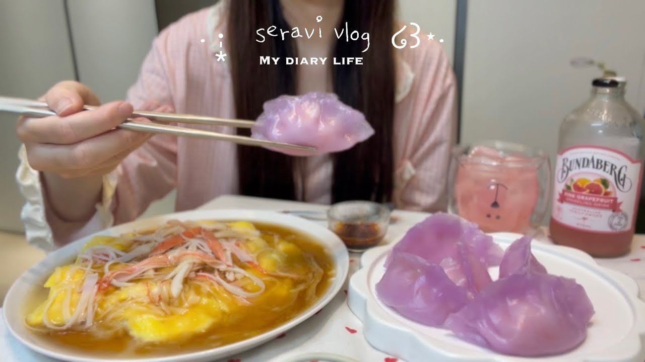СУБ)Приготовление хрустального димсама🥟,Дынный хлеб в новой духовке🍓,Удон со сливками.