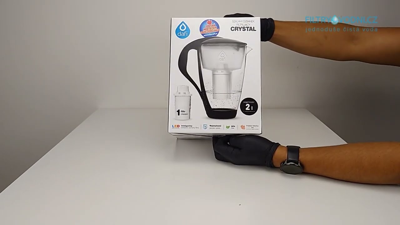 Skleněná filtrační konvice Dafi Crystal (černá)