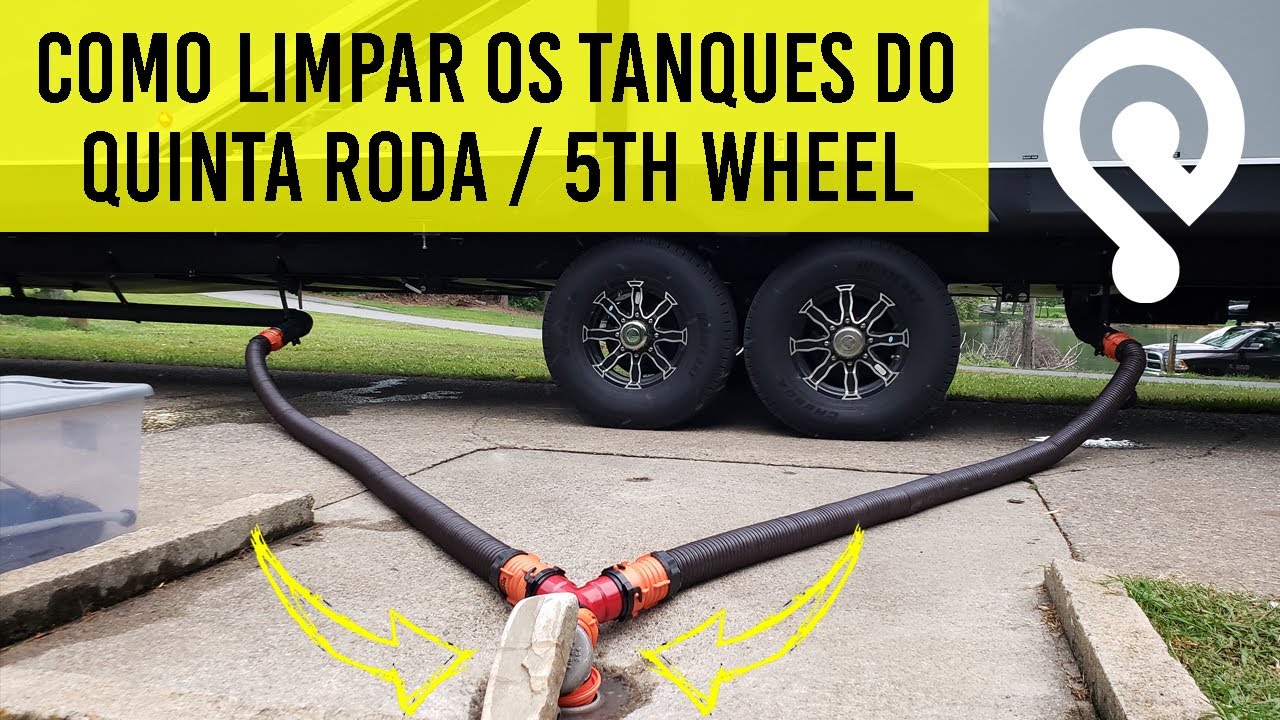 Como limpar os tanques e esgoto de um quinta roda 5th Wheel. Motorhome, travel trailer.