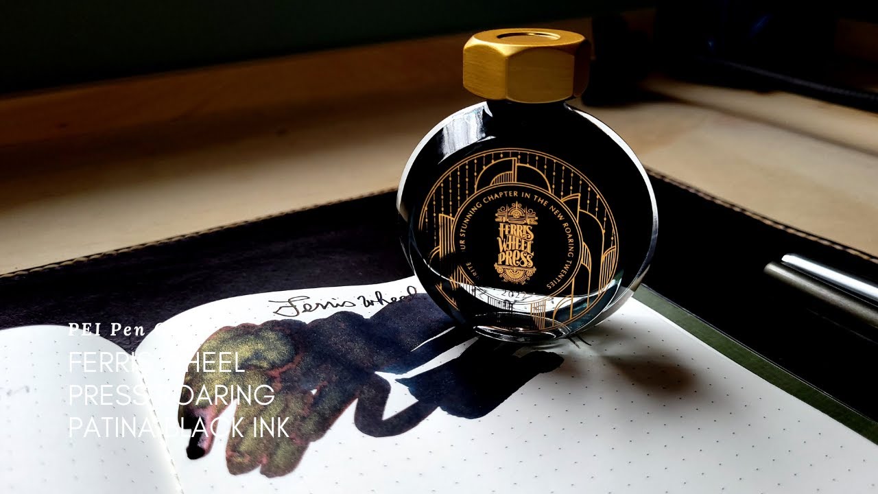 Ferris Wheel Press Roaring Patina Black Ink Review.