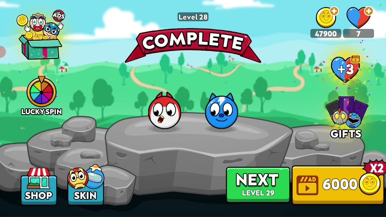 Red Ball & Blue Ball - Level 27 ao 34 Muito Divertido!!!!