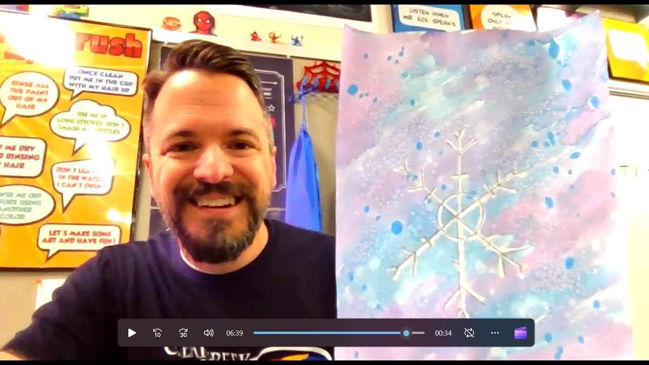 Salty Snowflakes - An Early Elementary Art Project