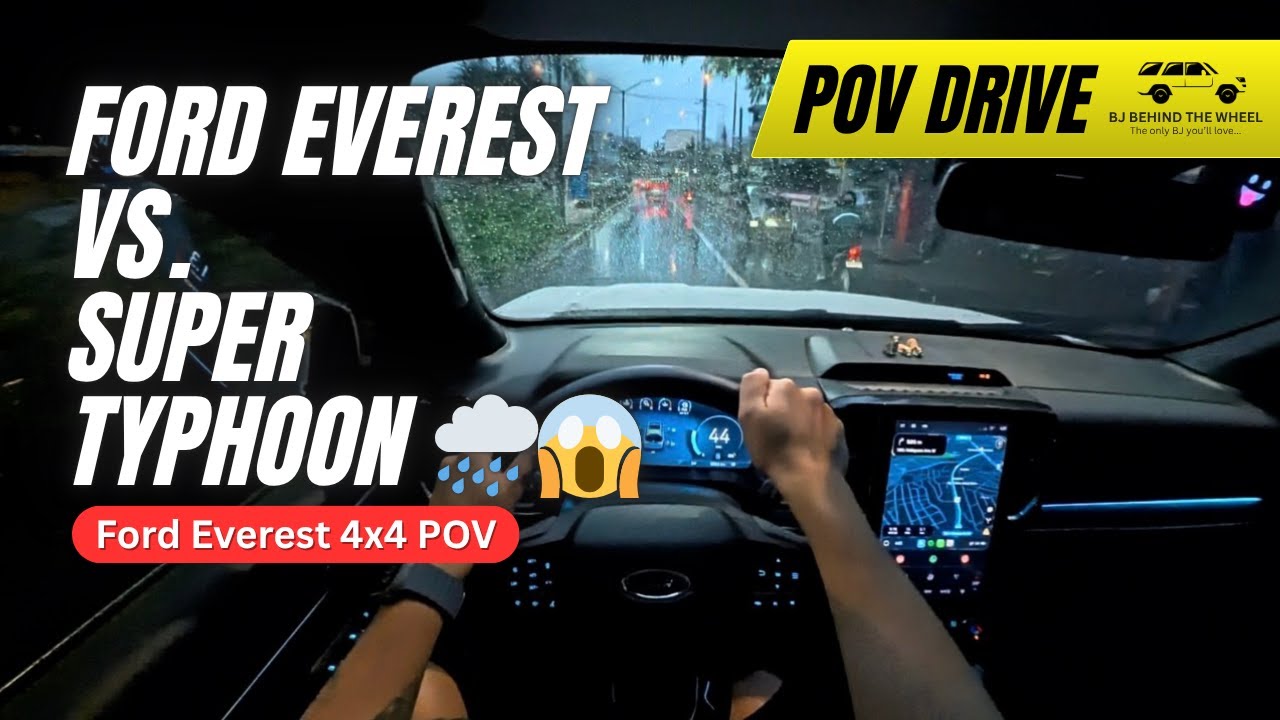 FORD EVEREST Driving Through a SUPER TYPHOON?! 🌧️😱 | POV Drive to NAIA Terminal 3