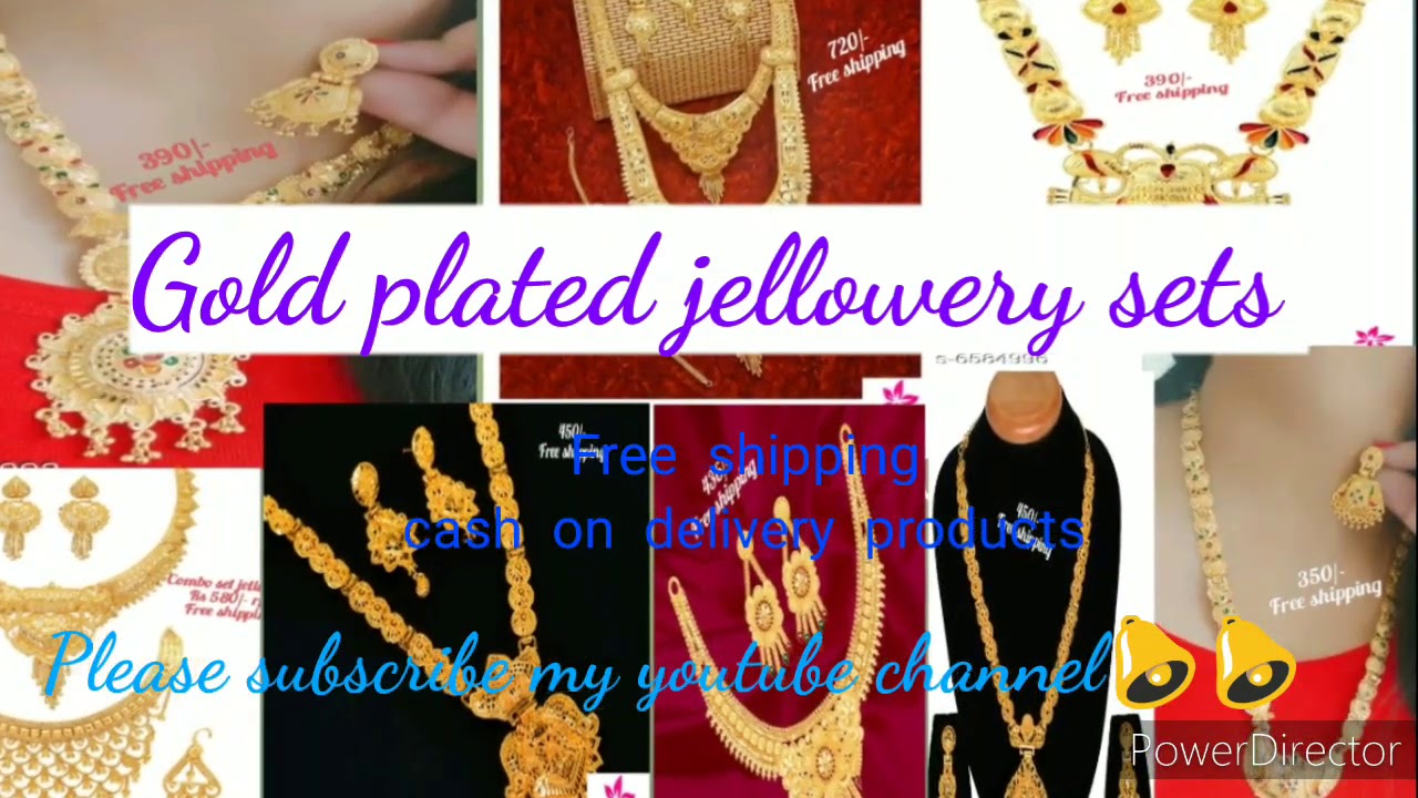 Gold plated jewelry || cash on delivery || Free shipping || jellowery hub | Satya collections