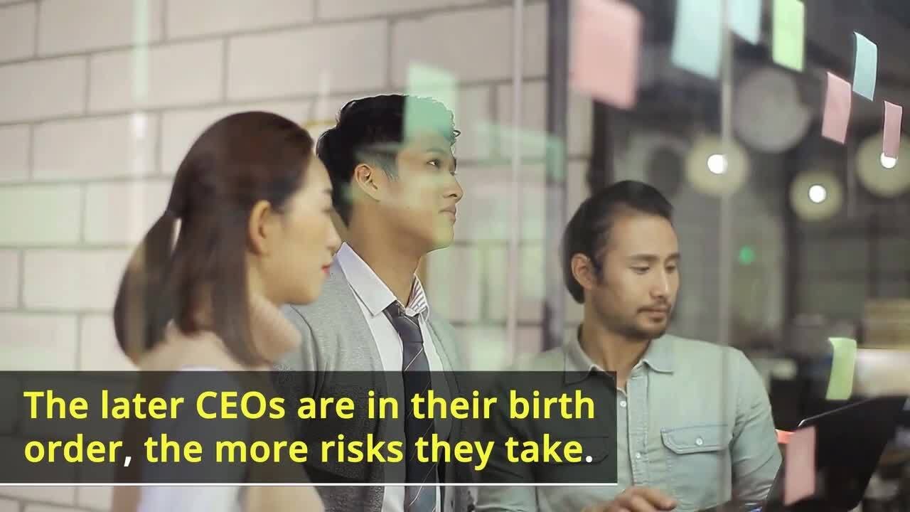 Bet on CEOs with Older Siblings to Take More Risks