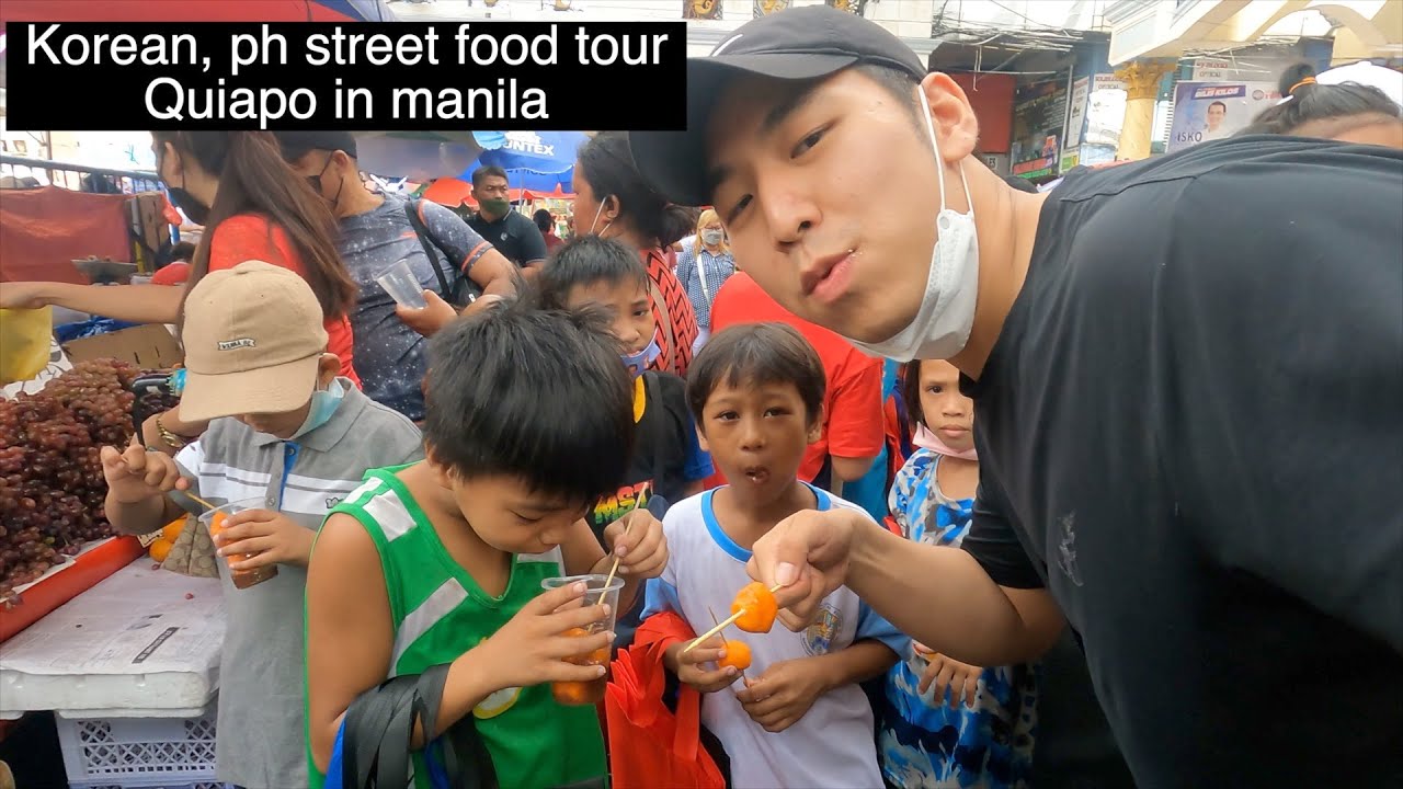 Philippines street food tour with kids in Quiapo