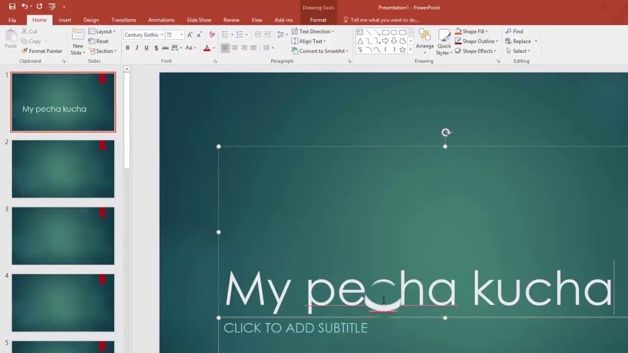 Создание Pecha Kucha на ПК с помощью PowerPoint