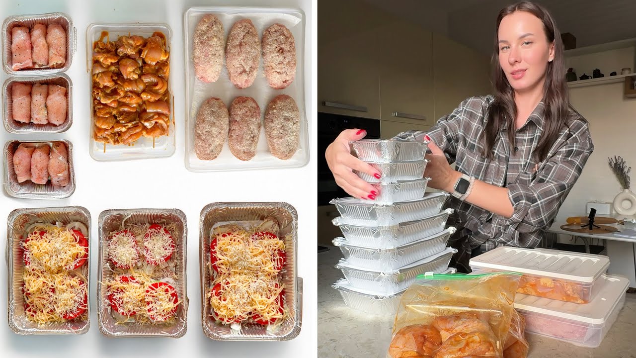 30 готовых ОБЕДОВ и УЖИНОВ из 4кг КУРИЦЫ 🍗 ЗАГОТОВКИ в МОРОЗИЛКУ
