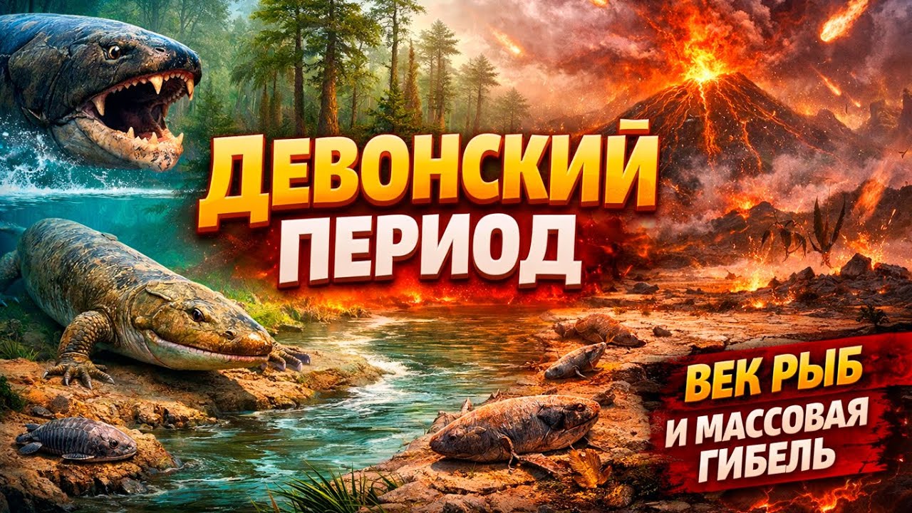 Девонский период: как рыбы вышли на сушу и Земля стала зелёной | Самая важная эпоха эволюции