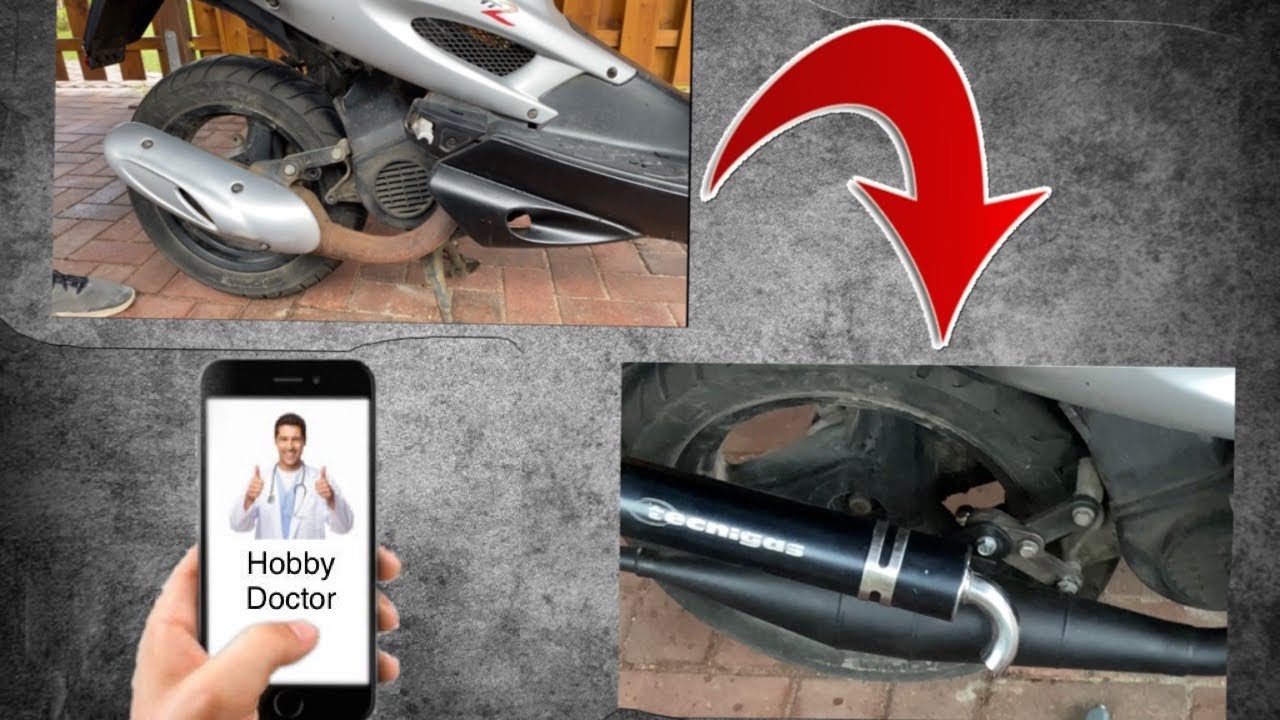 Auspuff bei Roller Peugeot Speedfight 2 wechseln! How to! |Hobby Doctor |Deutsch