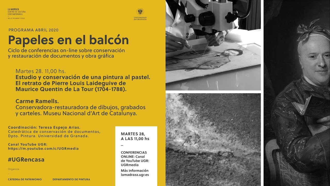 Papeles en el Balcón #4. Estudio y conservación de una pintura al pastel. Carme Ramells