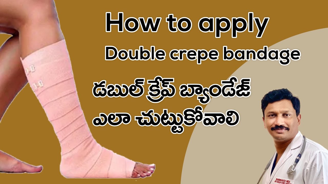 How to apply Double crepe bandage | varicose veins | Dr Narendranadh Meda | Vascular surgeon