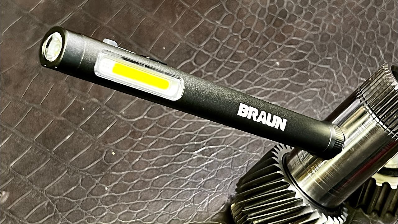 NEW - BRAUN 250 Lumen Rechargeable LED Pen Light with UV Light - Item # 59374