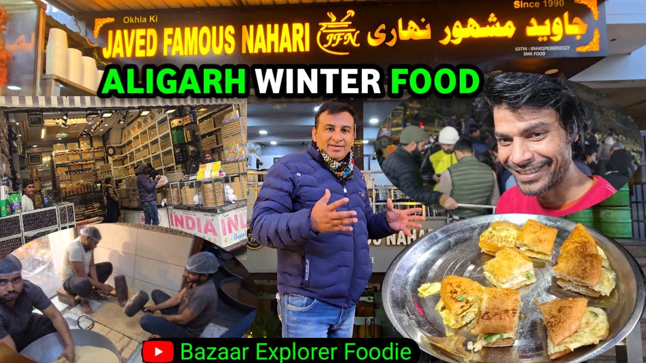Aligarh street food | Aligarh  food | sheru tea, india gazak, javed nahari #food #indianfood