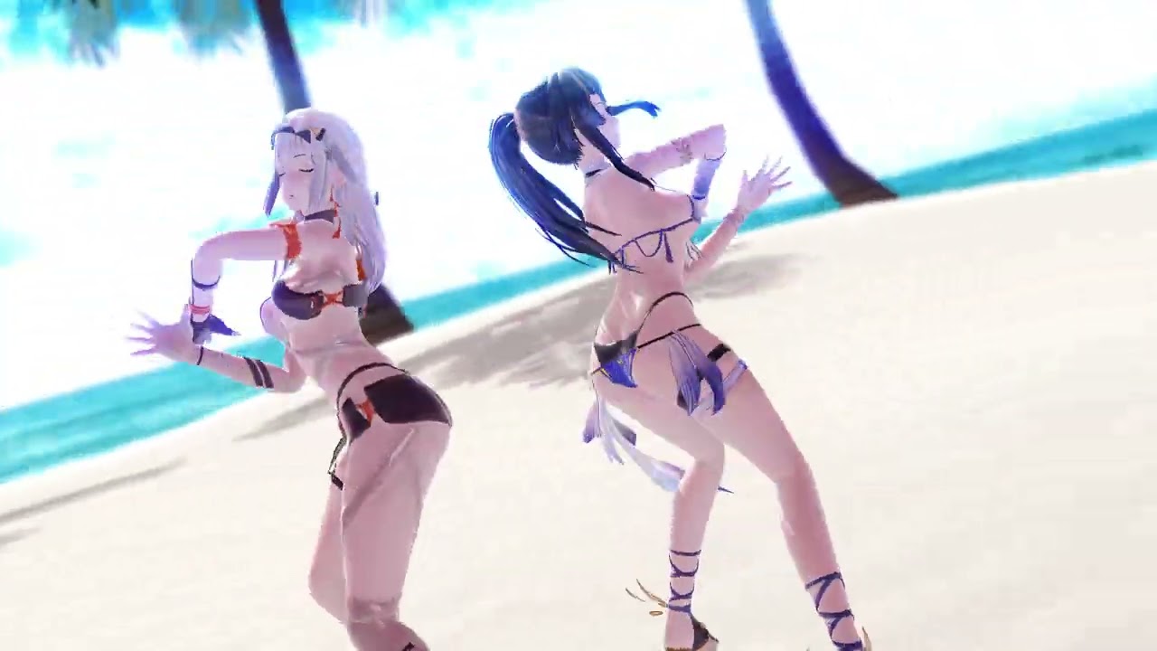 【スノウブレイクMMD】Sea Breeze【カーシア、辰星】