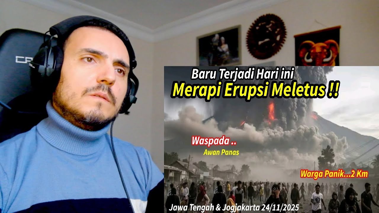 BARU TERJADI HARI INI, MERAPI ERUPSI DAHSYAT, WARGA PANIK..2 KM, Merapi Jogja Jateng 24/11/2025