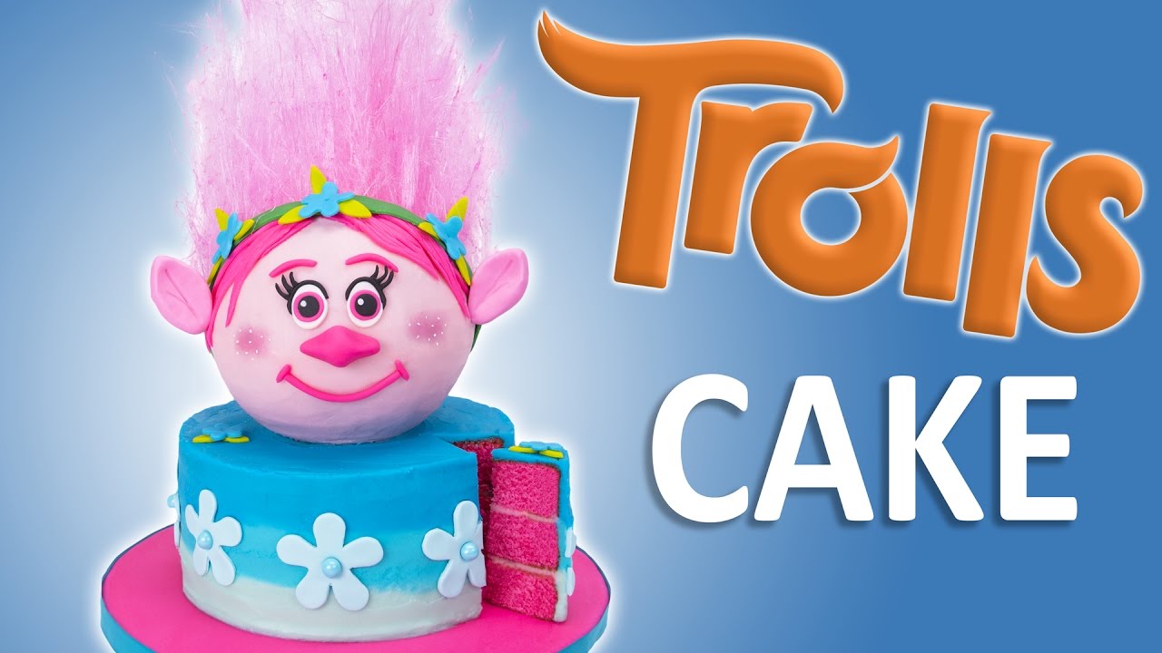 How to Make a Trolls Cake with Edible Hair from Cookies Cupcakes and Cardio