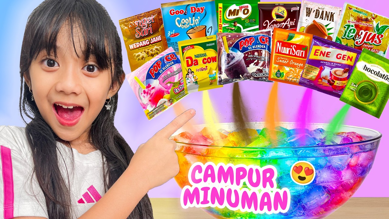 SAMANTHA CAMPUR 50 MINUMAN BUBUK SACHET PERTAMA DI INDONESIA ‼️ 😱