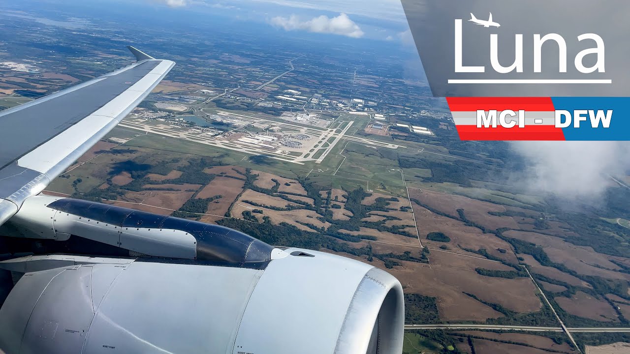 American Airlines Airbus A320 Flight From Kansas City to Dallas