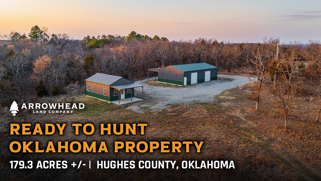 LAND FOR SALE: 179.3± Acres of Prime Hunting Land with Cabin in Hughes County, Oklahoma