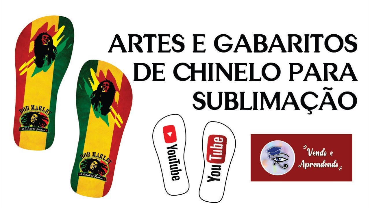 Artes e Gabaritos de Chinelo para Sublimação