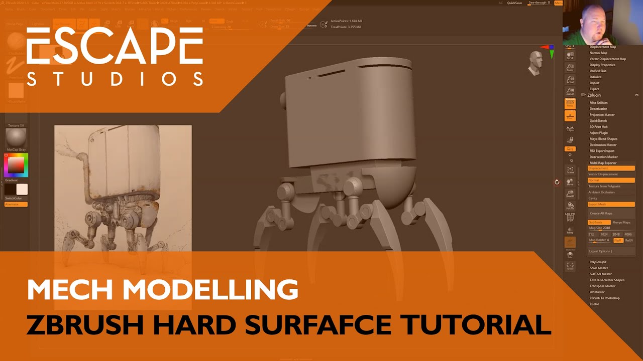 Mech Modelling: ZBrush Hard Surface tutorial