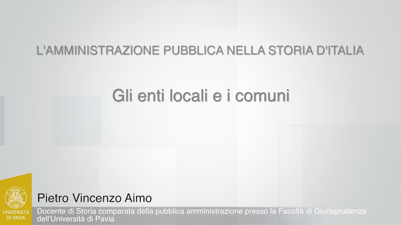 Aimo - 04 - Gli enti locali e i comuni
