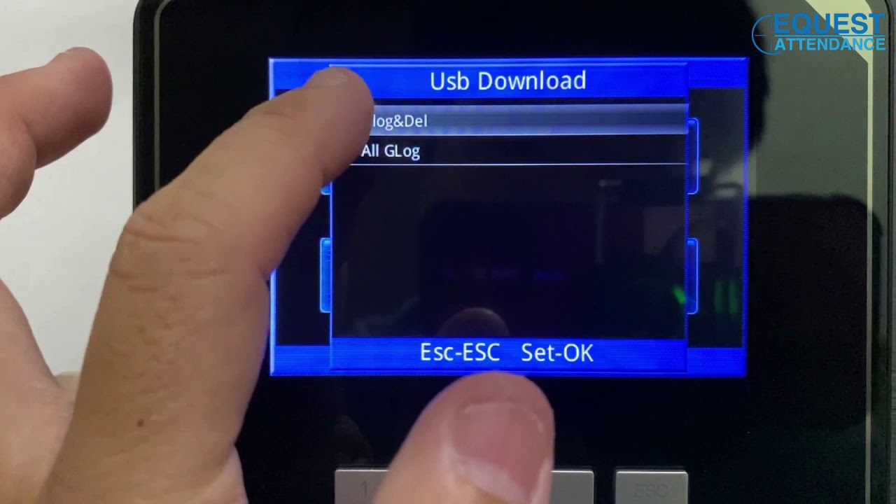 How To Use USB Thumb Drive Download Attendance Log NIGEN N-928s Fingerprint Time Attendance