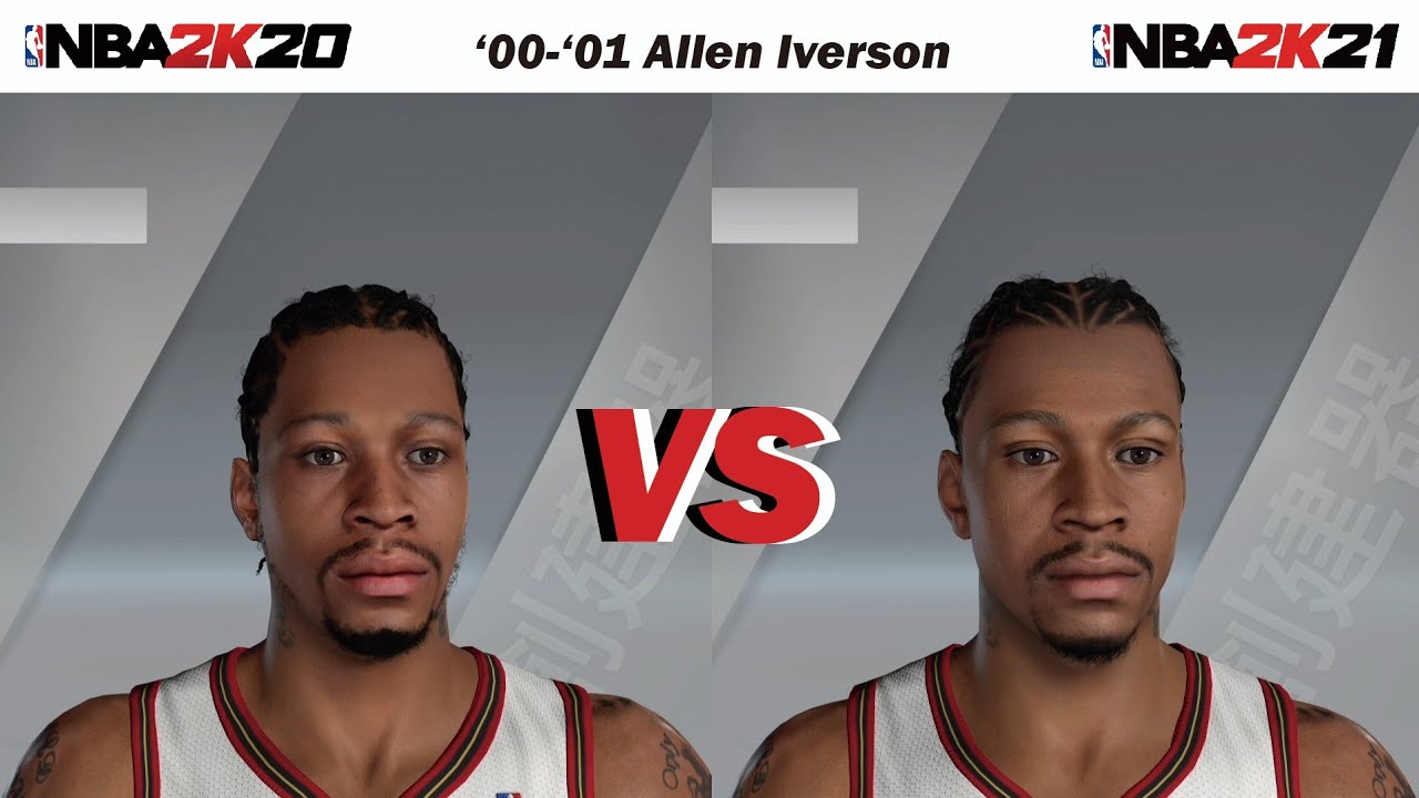 【PS4】NBA2K20 vs NBA2K21 Legends Face/Graphics Comparison | ALLEN IVERSON IS REAL !