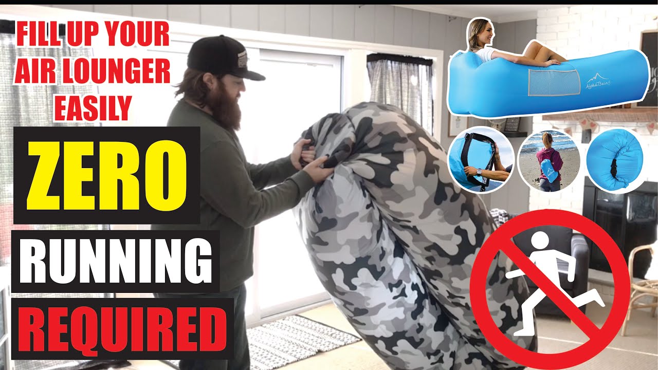 Best  Way to Easily Inflate Air Hammock Lounger.  Perfect Camping & Travel Bed! (2020)