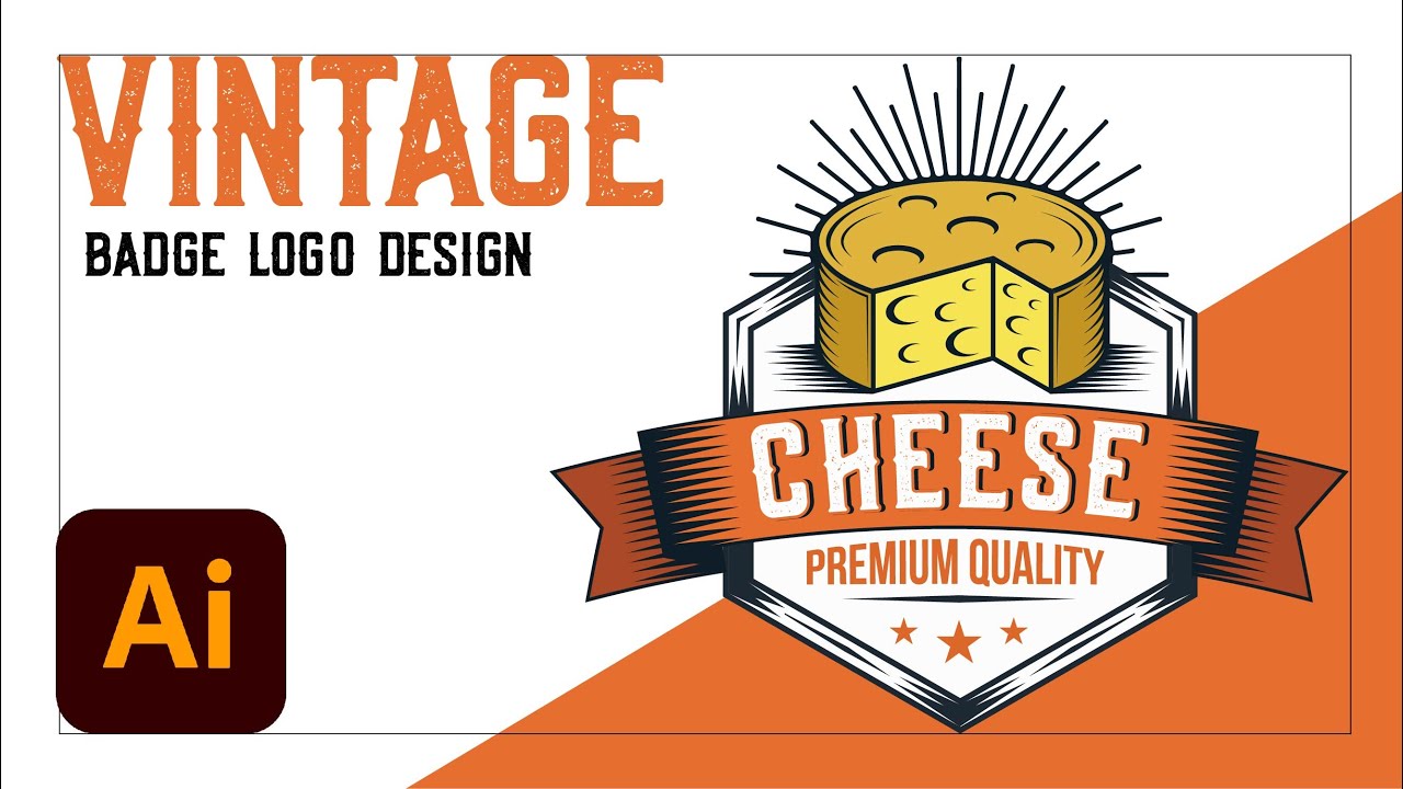 How to design a Vintage Badge logo in Adobe Illustrator (No drawing skills need it!)