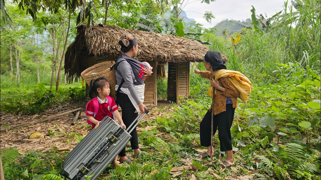 A kind-hearted single mother and her two children help a 96-year-old homeless woman in the forest