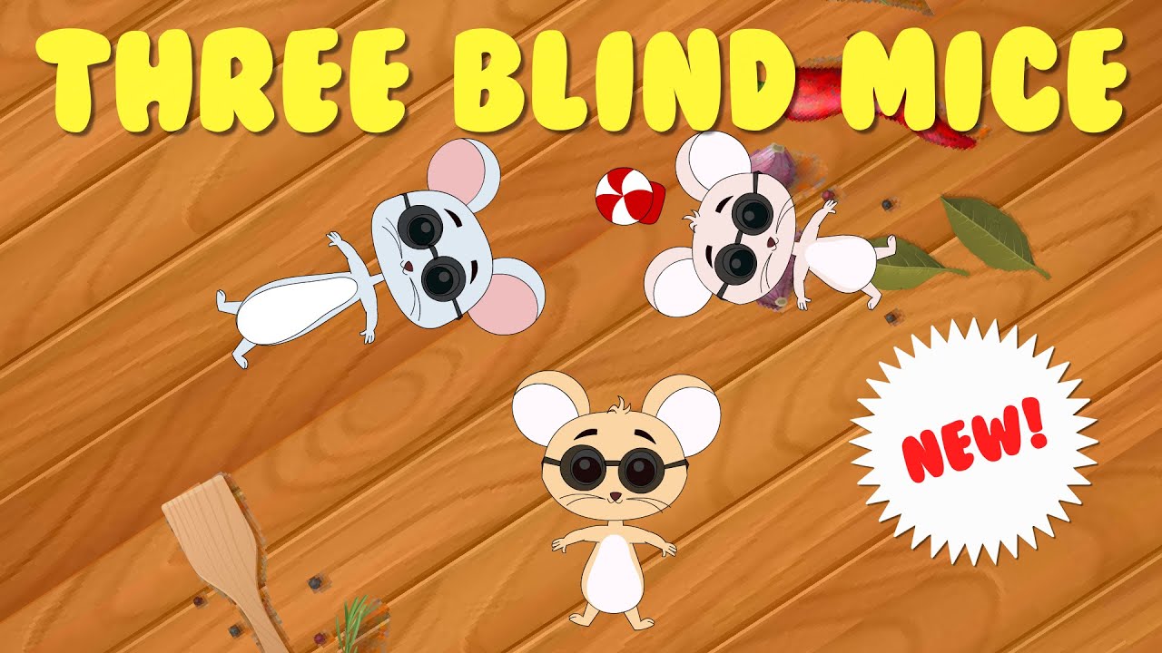 Three Blind Mice English Nursery Rhyme With Subtitle | 🐁🐁🐁 | Bumcheek TV