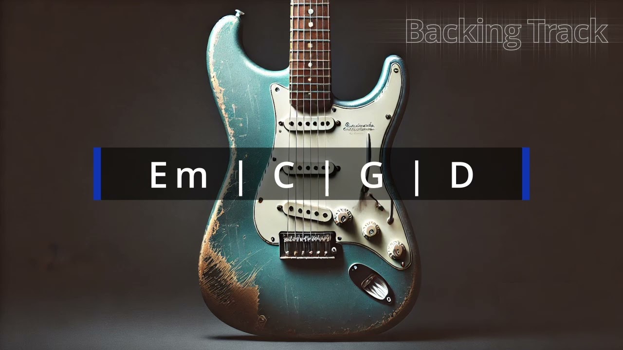 Pop Rock Backing Track | E Minor (Em) | Em C G D | 70 BPM | Guitar Backing Track