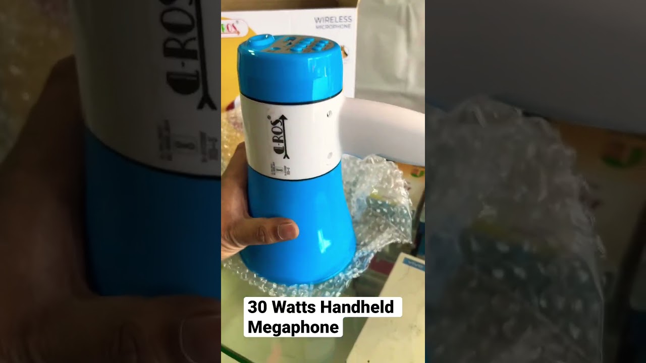 30 Watts Handheld Megaphone withRecorder USB and Memory Card Input #shorts