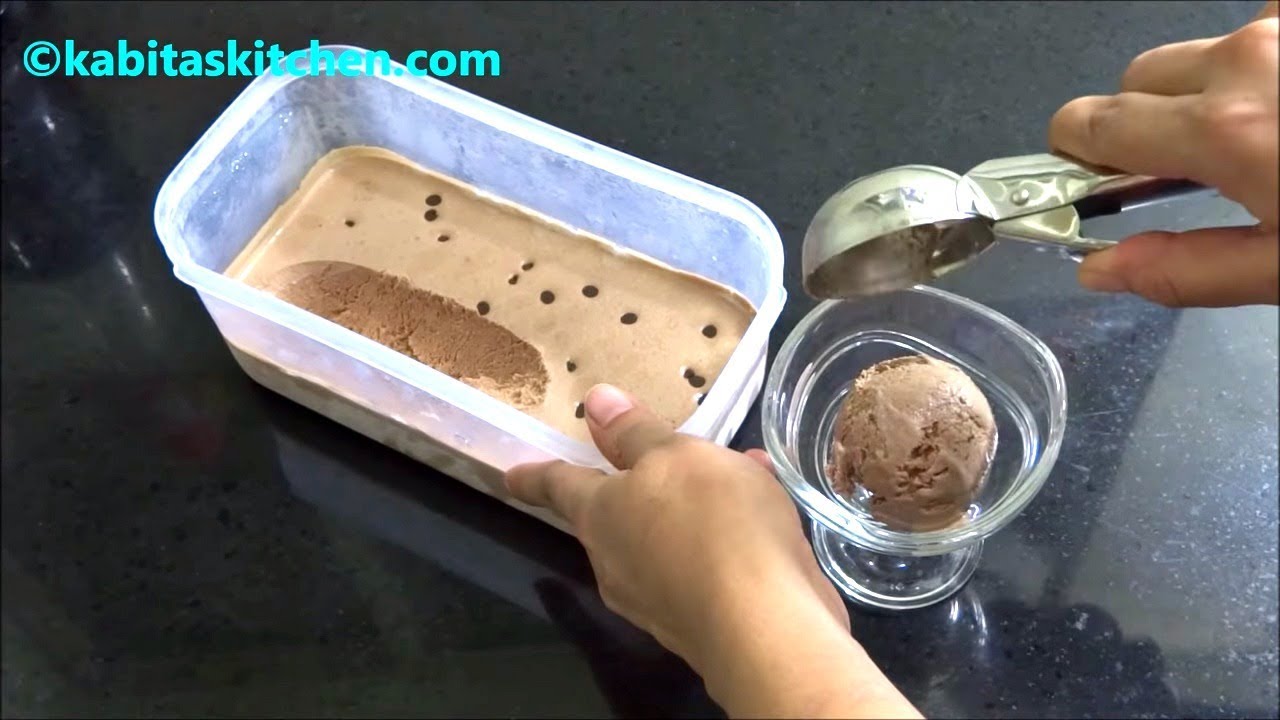 Chocolate Ice Cream Recipe | Eggless choco Ice cream | Homemade chocolate ice cream | kabitaskitchen