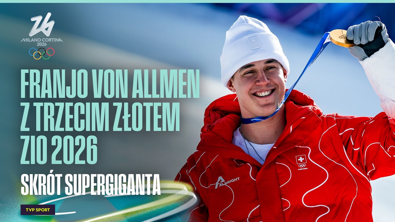 SKRÓT: SUPERGIGANT FRANJO FRANJO VON ALLMEN. TRZECIE ZŁOTO NA ZIO 2026. DRAMAT DOMINIKA PARISA