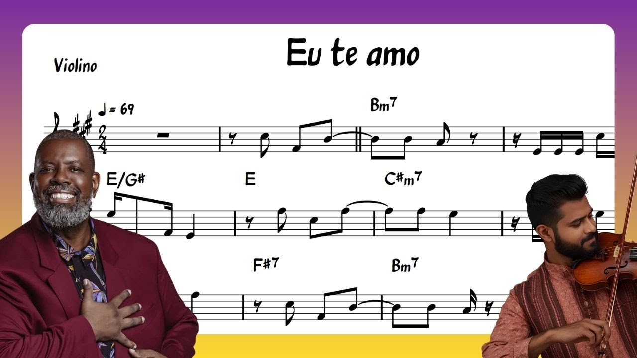 Eu te amo PÉRICLES | Partitura Violino POPULAR PAGODE