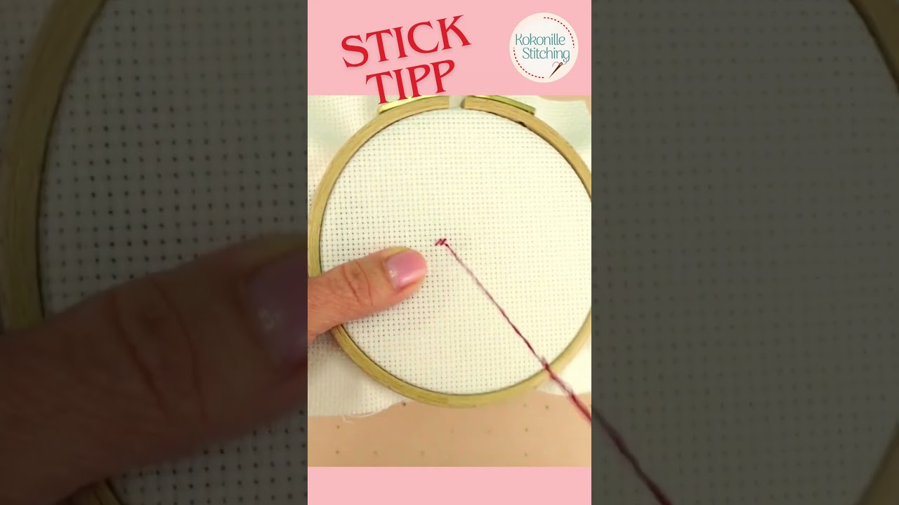Sticktipp f&uuml;r Anf&auml;nger: So wird Kreuzstich gestickt ❤️🌸😊      #diy #kreuzstich #sticken#embroidery