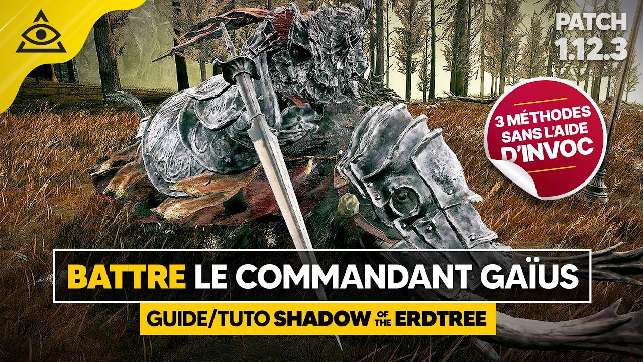 GUIDE-TUTO SHADOW of the ERDTREE : 3 Builds pour Battre le Commandant Gaïus facilement !