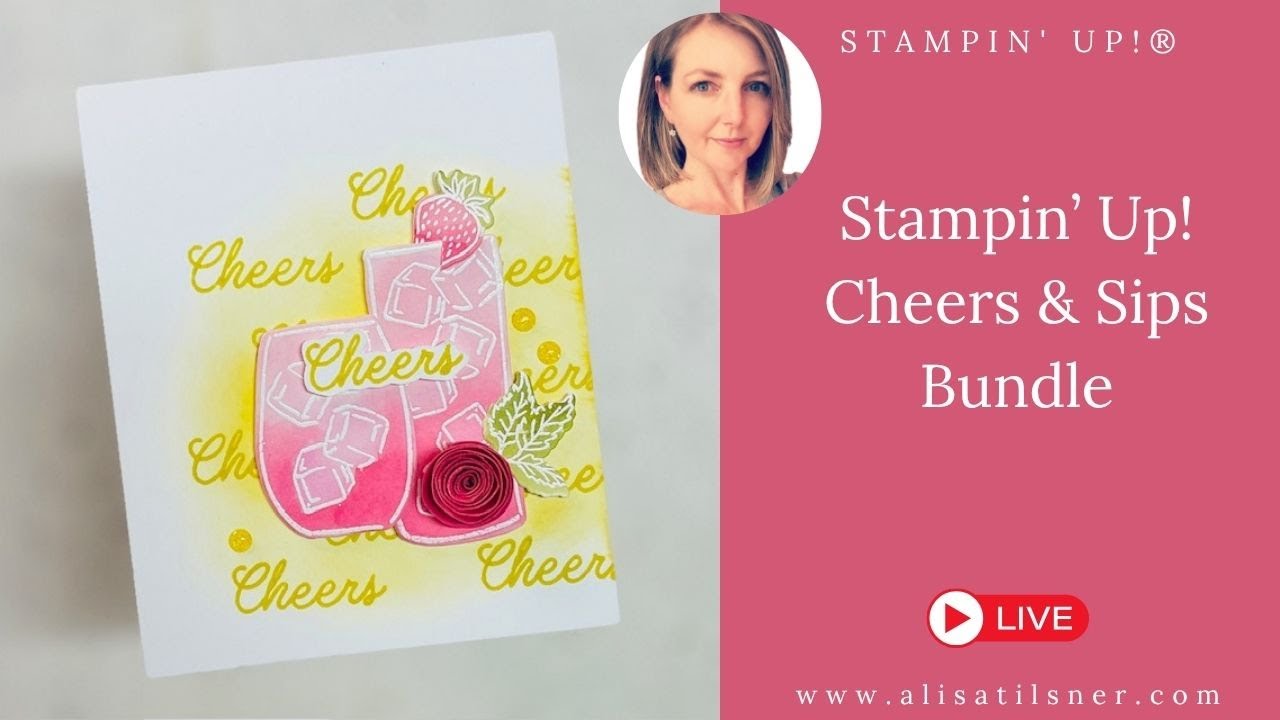 Stampin Up: акварель, смешивание чернил и 3D-роза в рулоне &ndash; мастер-класс по открытке своими руками